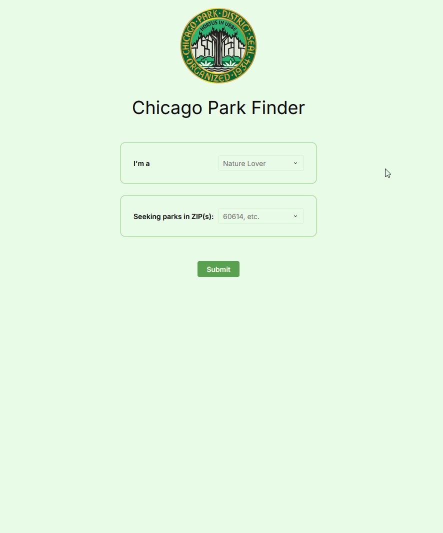 Example of a user navigating a user interface